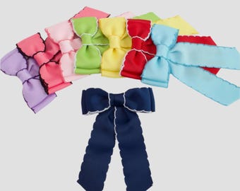 Mia Moonstitch Grosgrain Ribbon Hair Bow: Alligator Clip