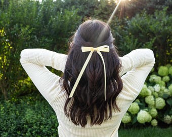 Grosgrain Ribbon Hair Bow: Classic Double Loop, Alligator Clip or Barrette