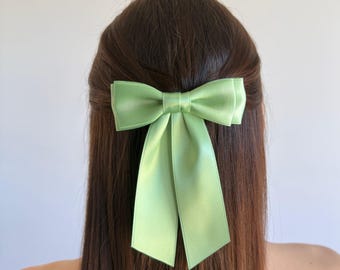 Handmade Satin Bow Hair Clip: Wedding & Parties