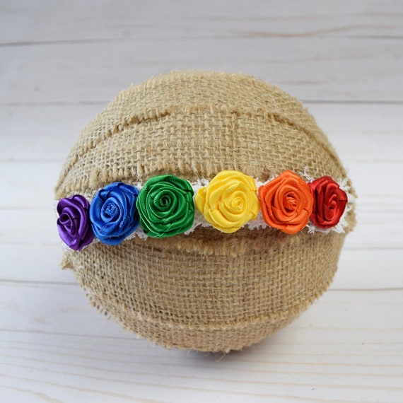 rainbow baby headband