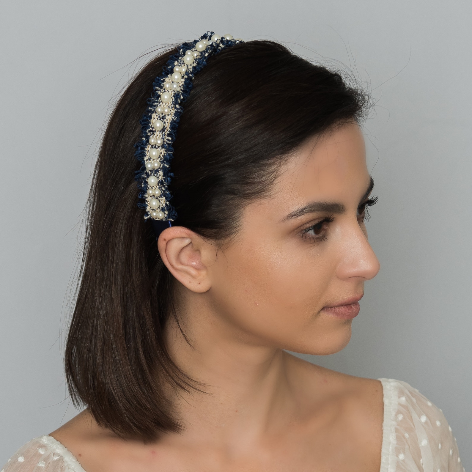 Fringe Pearl Fabric Headband Headbands for Women Head Bands Etsy