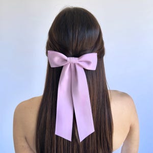 Satin Haarschleife für Frauen und Mädchen | Umweltfreundliches Recyclingband | Matte Satinschleife | Braut Accessoire Geschenk