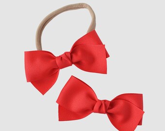 Baby Kayla 4 inch Grosgrain Bow, Bow Headband, Hair Clip Bow, Baby Headband, Pigtail Bows, Hair Ribbon Bow, Hair Bows, Bows for Girls, Bows