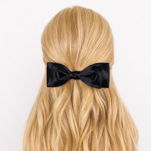 Satin Hair Bows for Women | Everyday or Formal Wear | Alligator Clip or Barrette