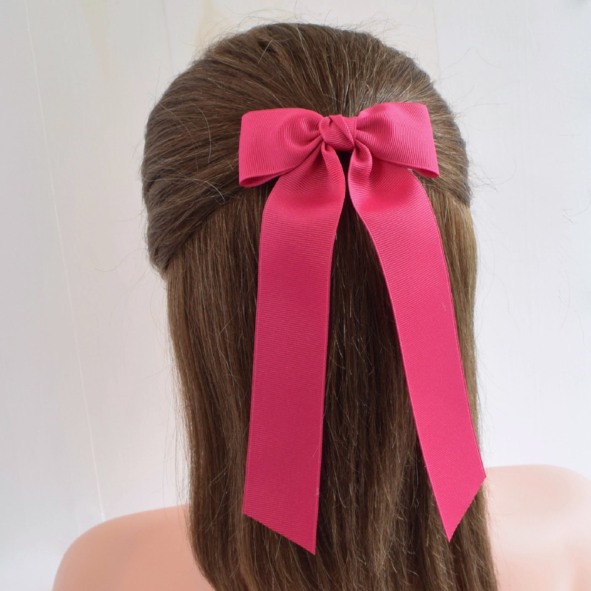 Hair Bows Hair Bow Tie Ponytail Bow Long Tail Hair Bows Etsy