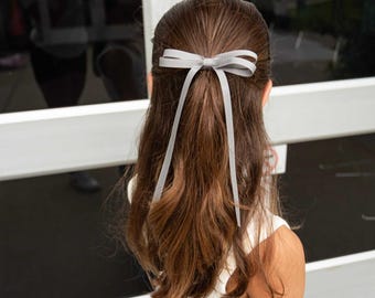 Grosgrain Ribbon Hair Bow: Classic Double Loop Alligator Clip