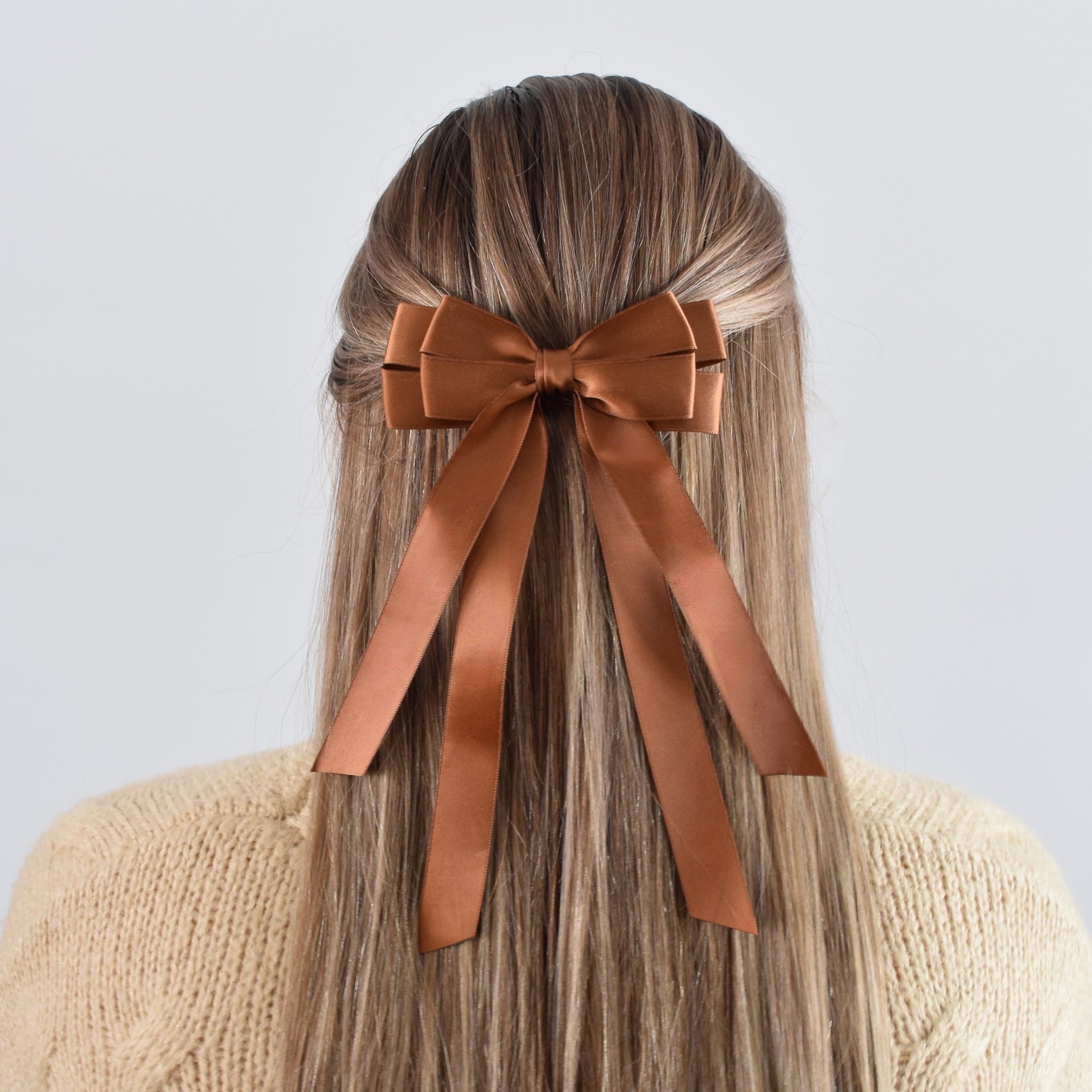 cnhairaccessories Silver Edge Ribbon Hair Bows for Girls Pink