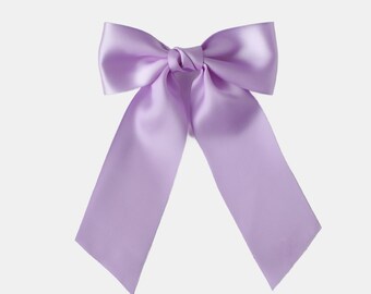 Wide Satin Hair Bows, Hair Ribbon Bow, Hair Bows for Women, Hair Bows for Girls, Long Tail Satin Hair Bow, Bows, Hair Bows for Bridesmaids