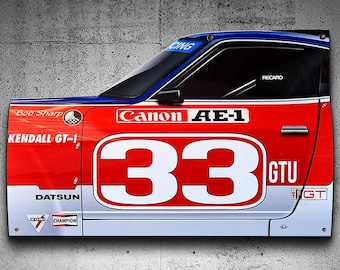 Letrero decorativo de pared curvo estilo 3D SCCA IMSA racing