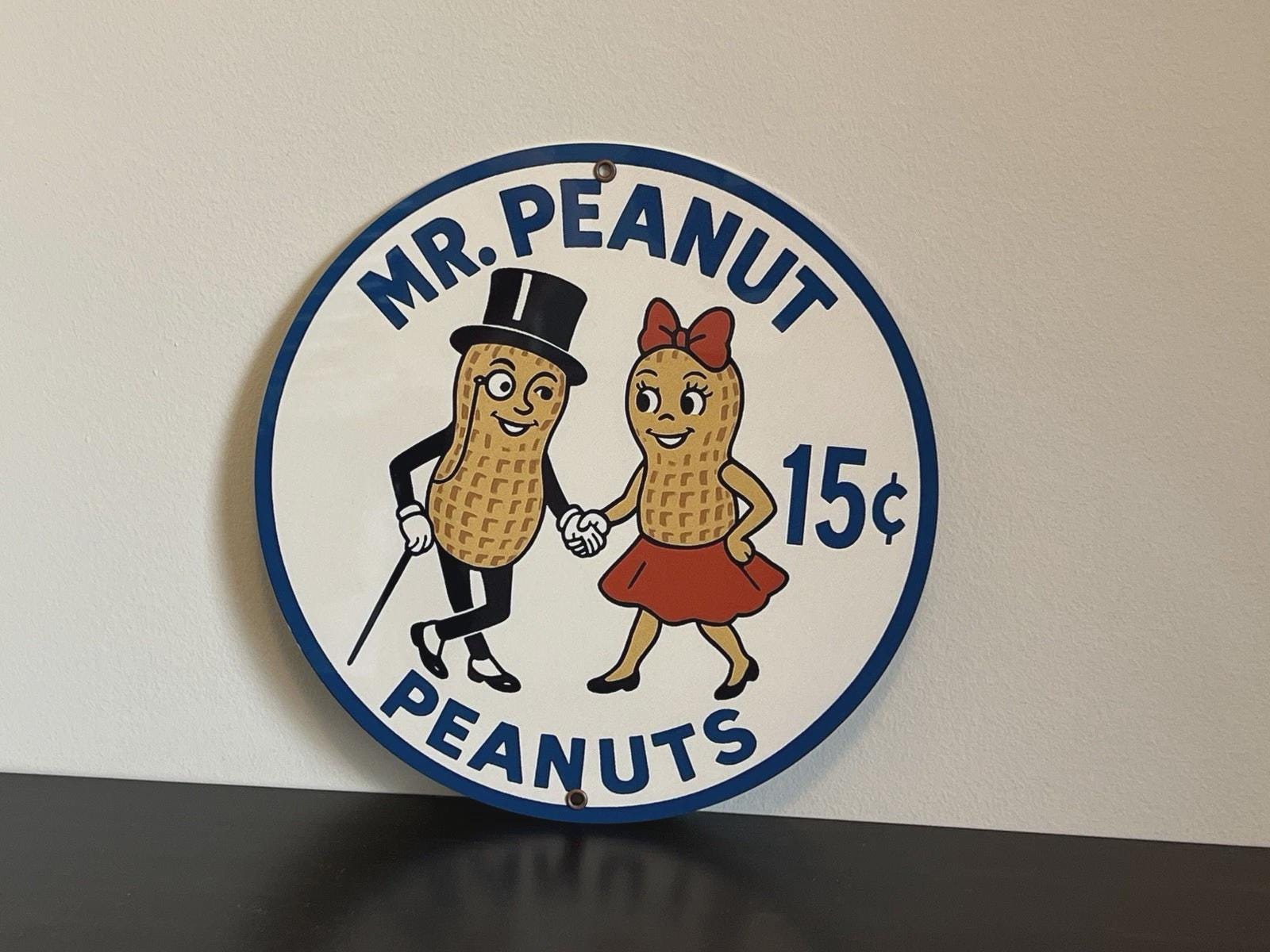 Mr Peanut Metal Sign - Etsy