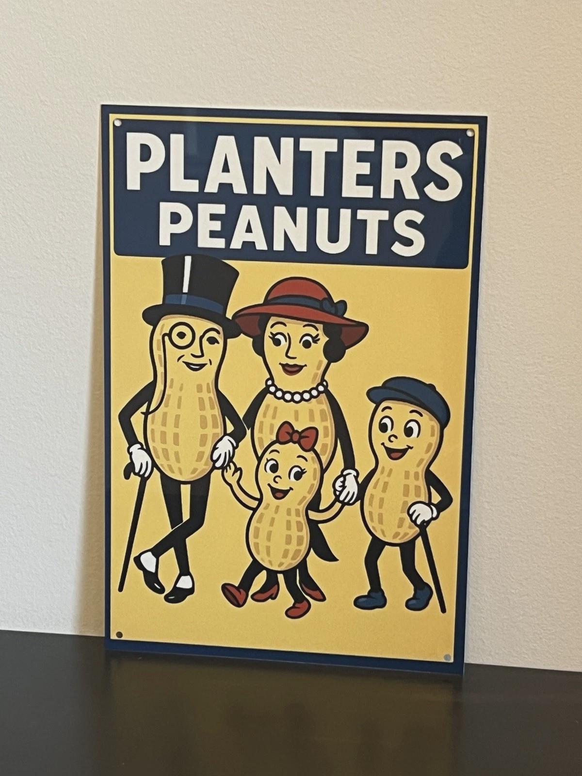 Mr Peanut Metal Sign - Etsy