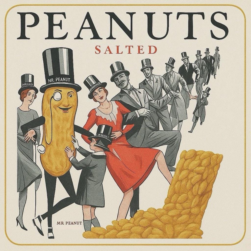 Mr Peanut Metal Sign - Etsy