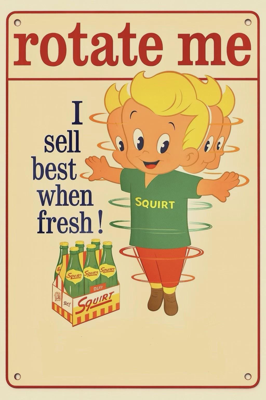 Vintage Squirt Sign - Etsy