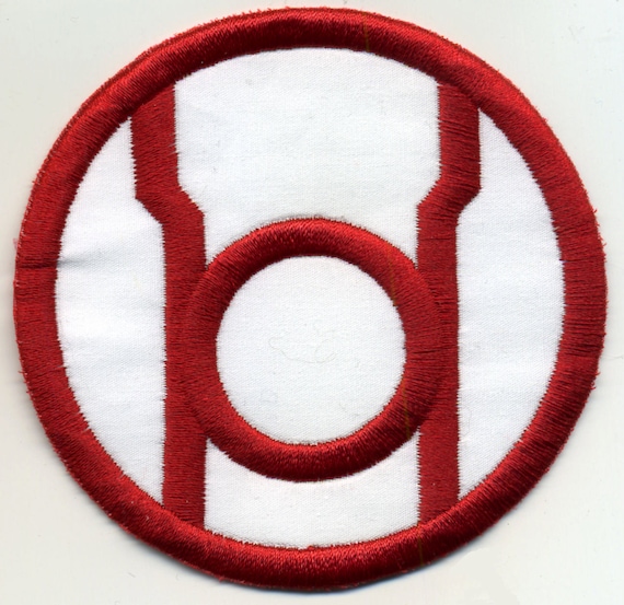 5/" White Lantern Corps Classic Style Embroidered Iron-on Patch