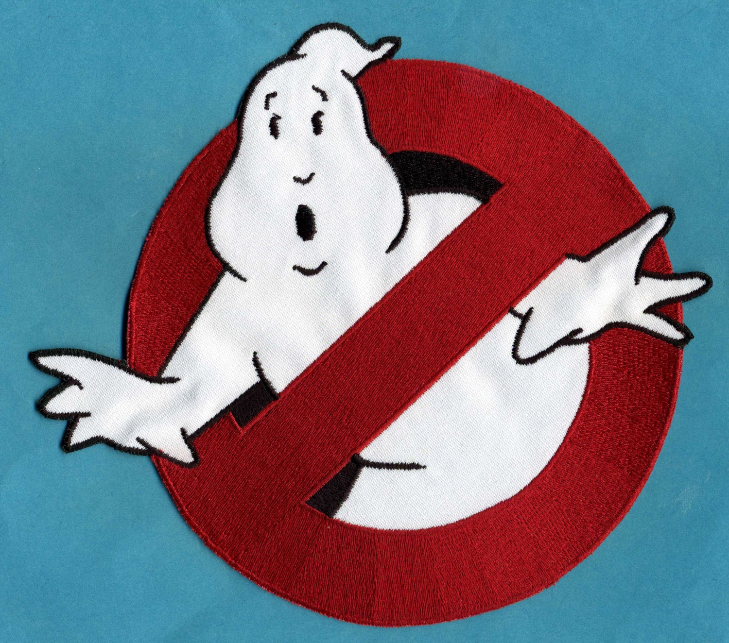 Ghostbusters 1 style No Ghost Embroidered Patch w/hook backing