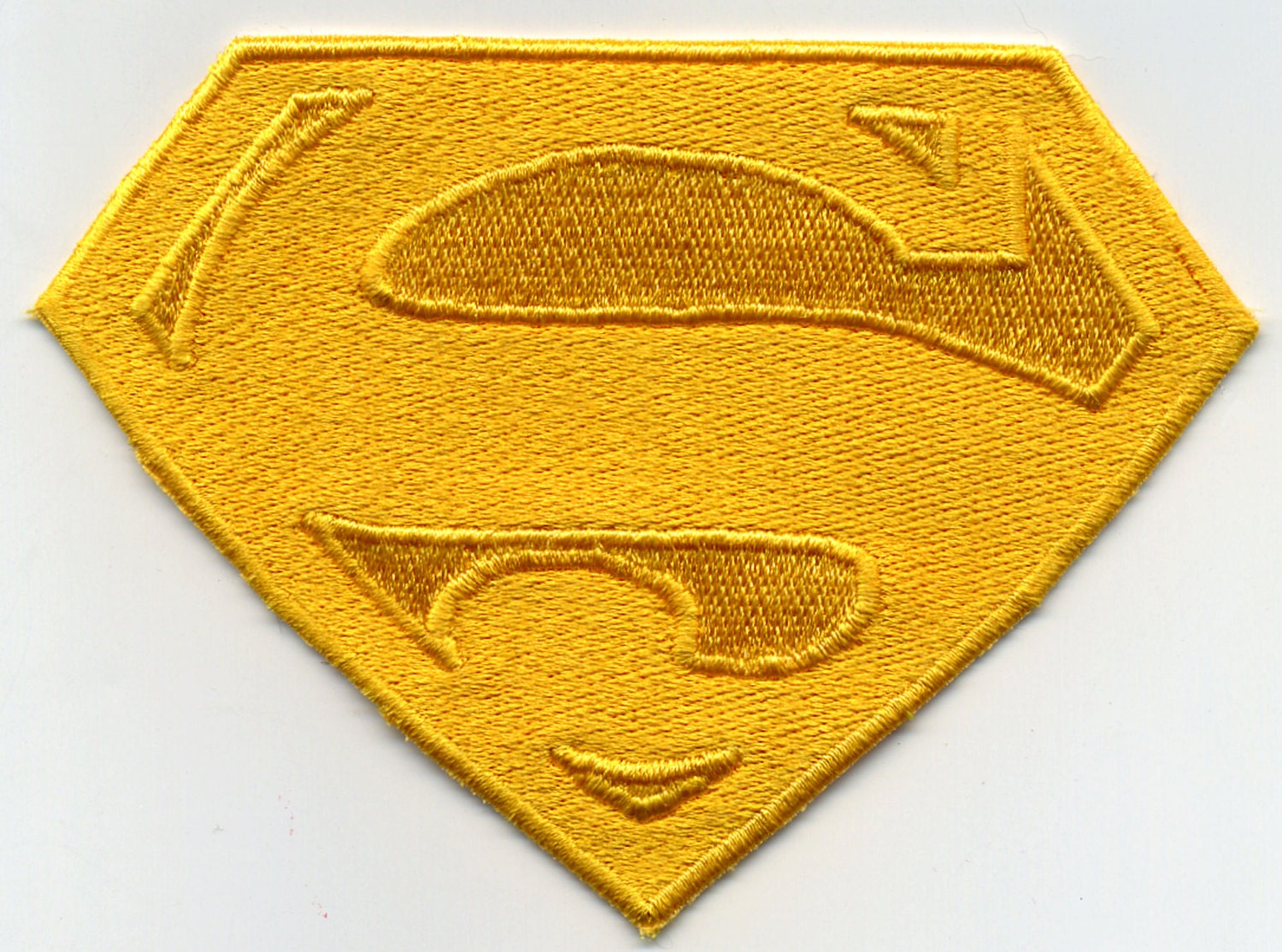 Kloppen De Alpen Bekwaam 3 X 4 Small All Yellow Fully Embroidered Superman - Etsy
