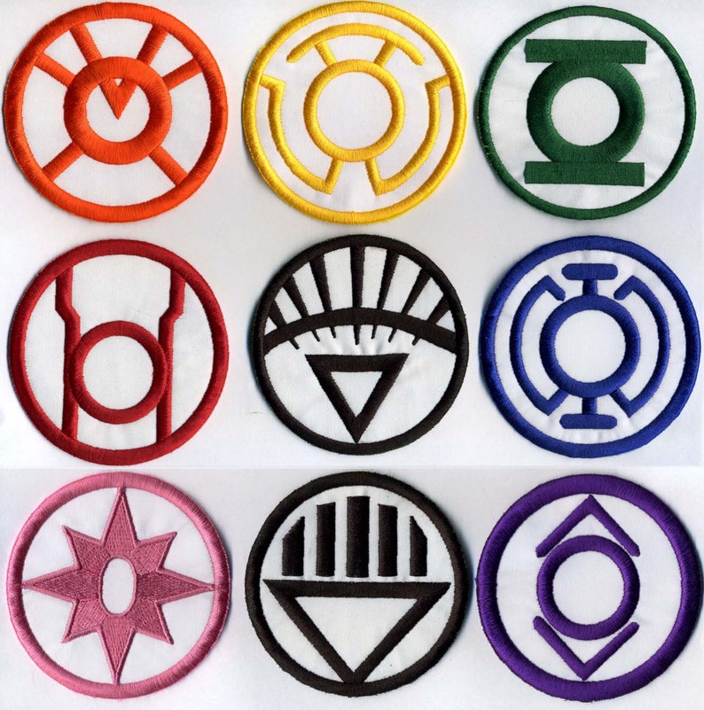 Green Lantern Lantern Corps Embroidered 5 Patch Set Etsy