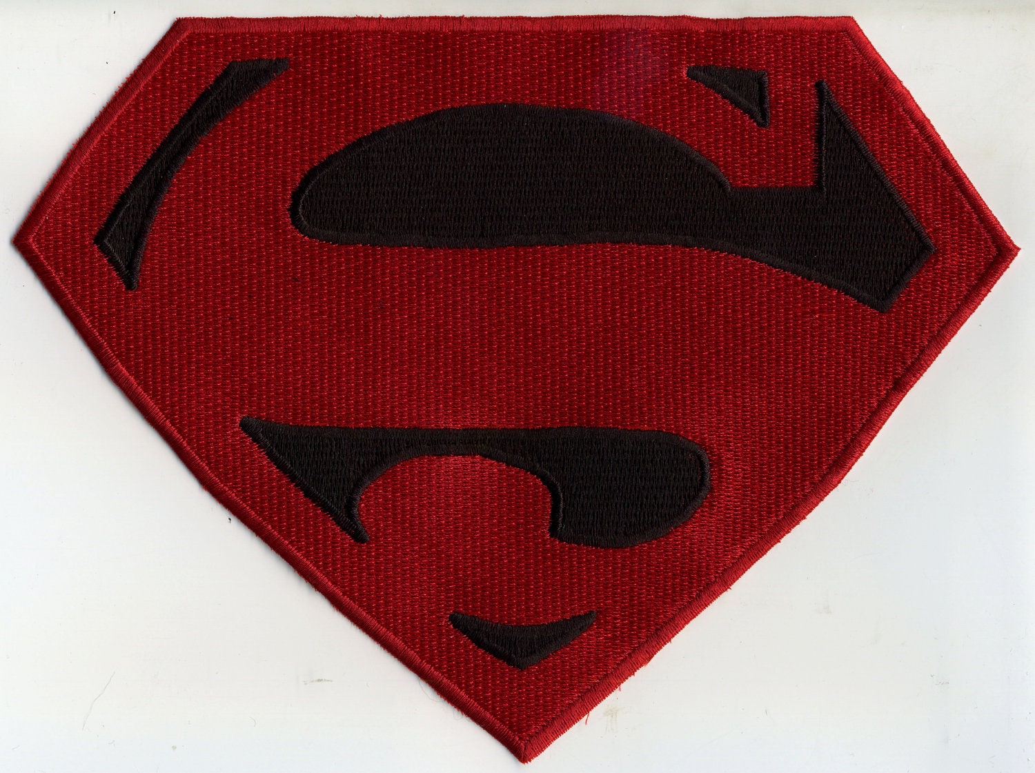 Red & Black Fully Embroidered Superboy / Superman Chest Logo - Etsy  Singapore