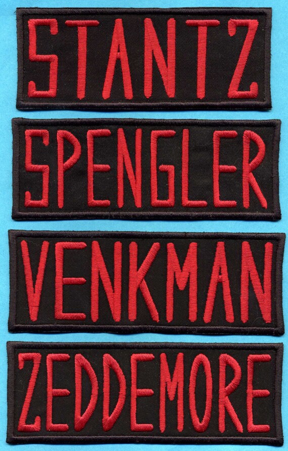 IRON-ON YOUR NAME ADULT Custom Ghostbusters Embroidered Name Tag Patch -