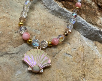 Seashell Charm Anklet, Beach Jewelry, Summer Jewelry, Love Anklet