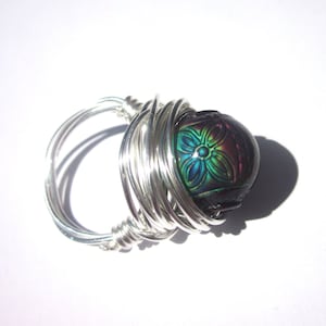 On Sale now! Limited Edition, Mirage Mood Ring, Sale, Mood Ring, Color Changing Ring, Wire Wrapped, Retro Ring, Summer Jewelry