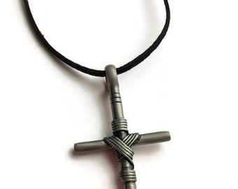 Men's Cross Necklace, Christian Necklace, Men's Necklace, Cross Necklace, Boy Confirmation Gift, Faith Gift