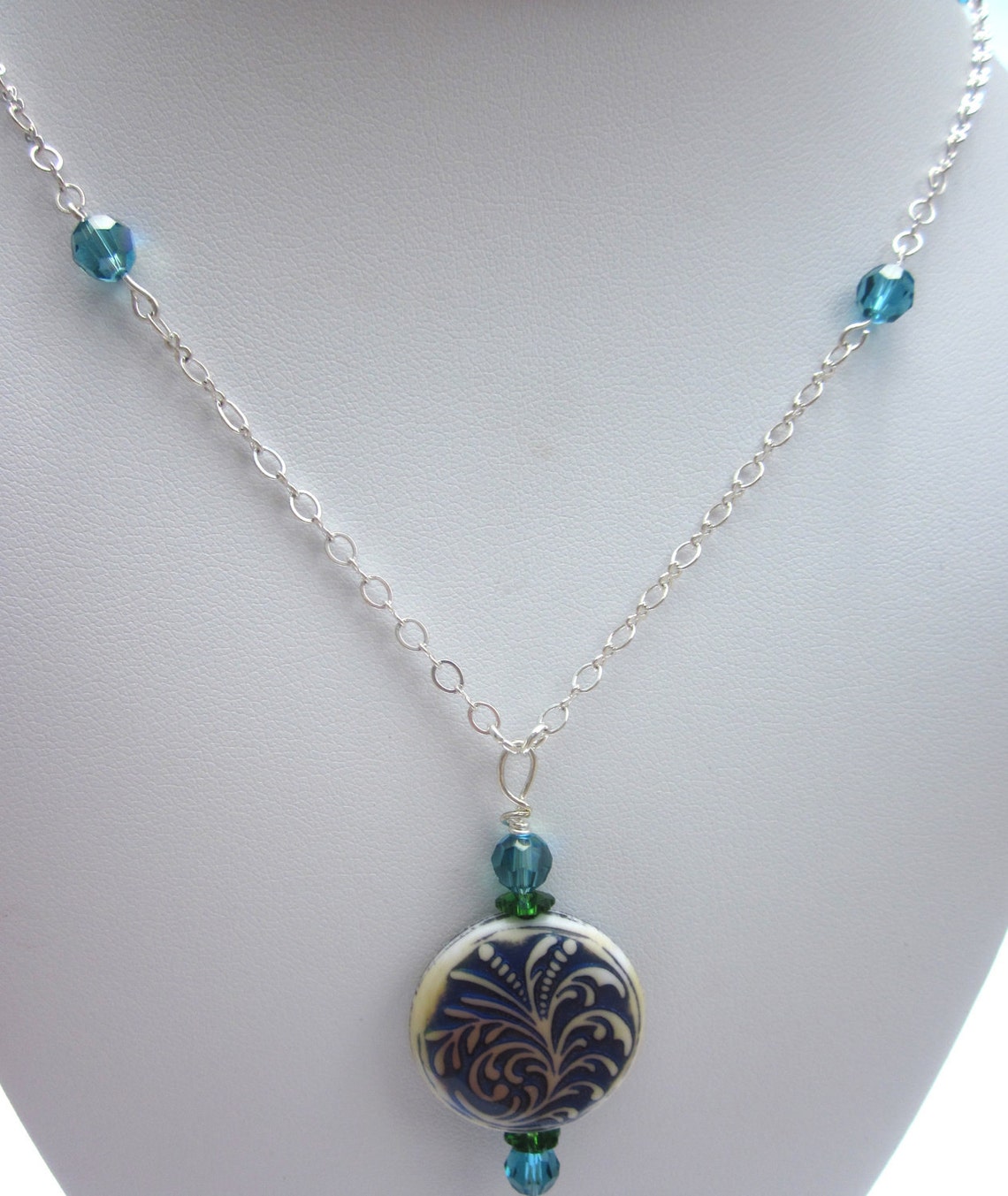 Mood Necklace Color Changing Necklace Swarovski Crystals Etsy