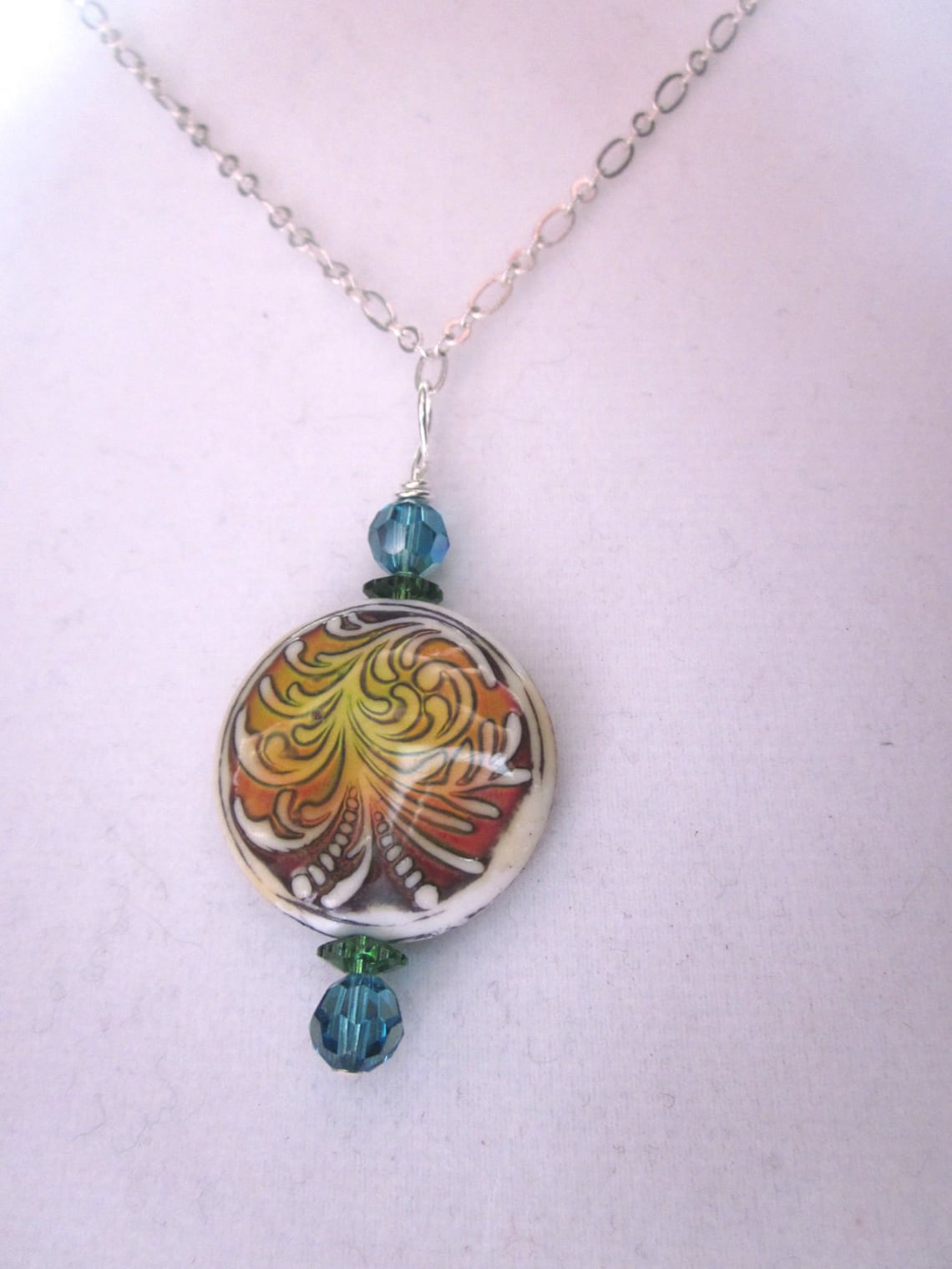 Mood Necklace Color Changing Mood Jewelry Swarovski Etsy