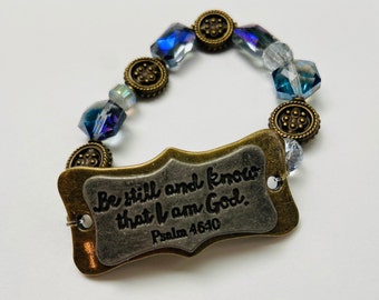 Be Still and Know Bracelet, Christian Bracelet, Psalm 46:10 Bracelet, Beaded Bracelet, Sale