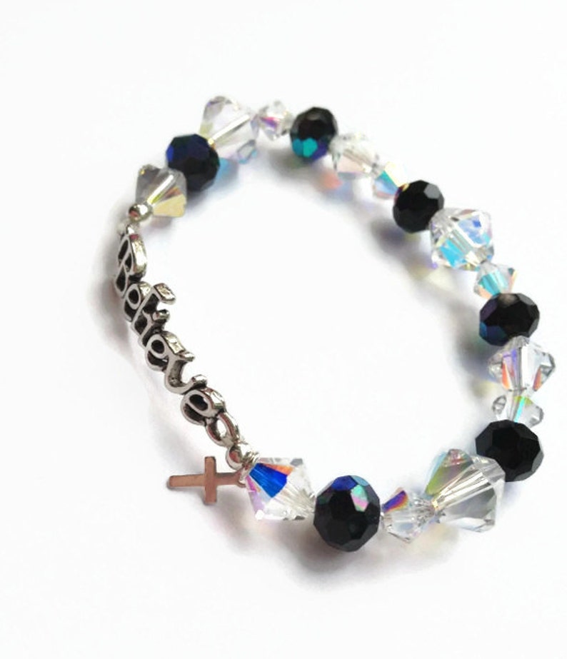 Swarovski Believe Bracelet Christian Bracelet Faith Etsy