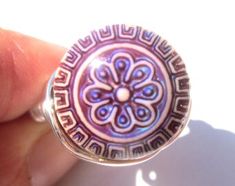 On SALE, Mood Ring, Designer Inspired, Wire Wrapped, Color Changing, Mood Beads, Flower Ring, Cool Ring