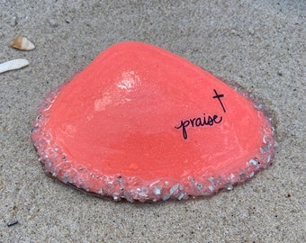 Seashell Art, Inspiring Seashell, Painted Seashell, Praise Gift