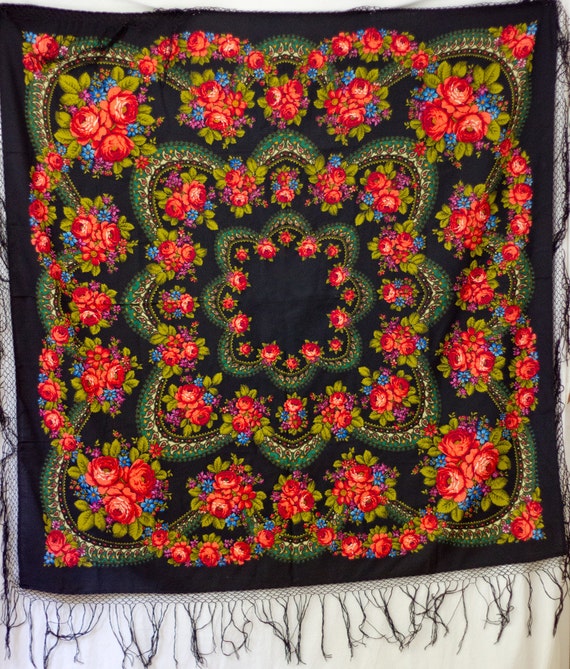 Legendary Soviet shawl | "Spring" iconic Pavlovo … - image 10