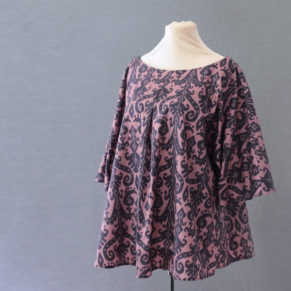 Mustard Black Ikat Outer