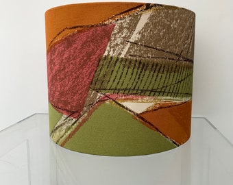 vintage abstract fabric lampshade