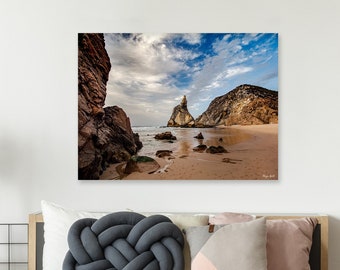 Ursa Beach Cliffs Canvas Print - Tranquil Portuguese Seascape Art