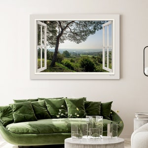 Israeli Fields Canvas Art, Scenic Window View, Ready to Hang Wall Decor