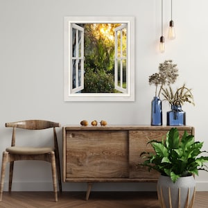 Peaceful Green Landscape Canvas Art, Tree Wall Decor - Ready to Hang, Scenic View