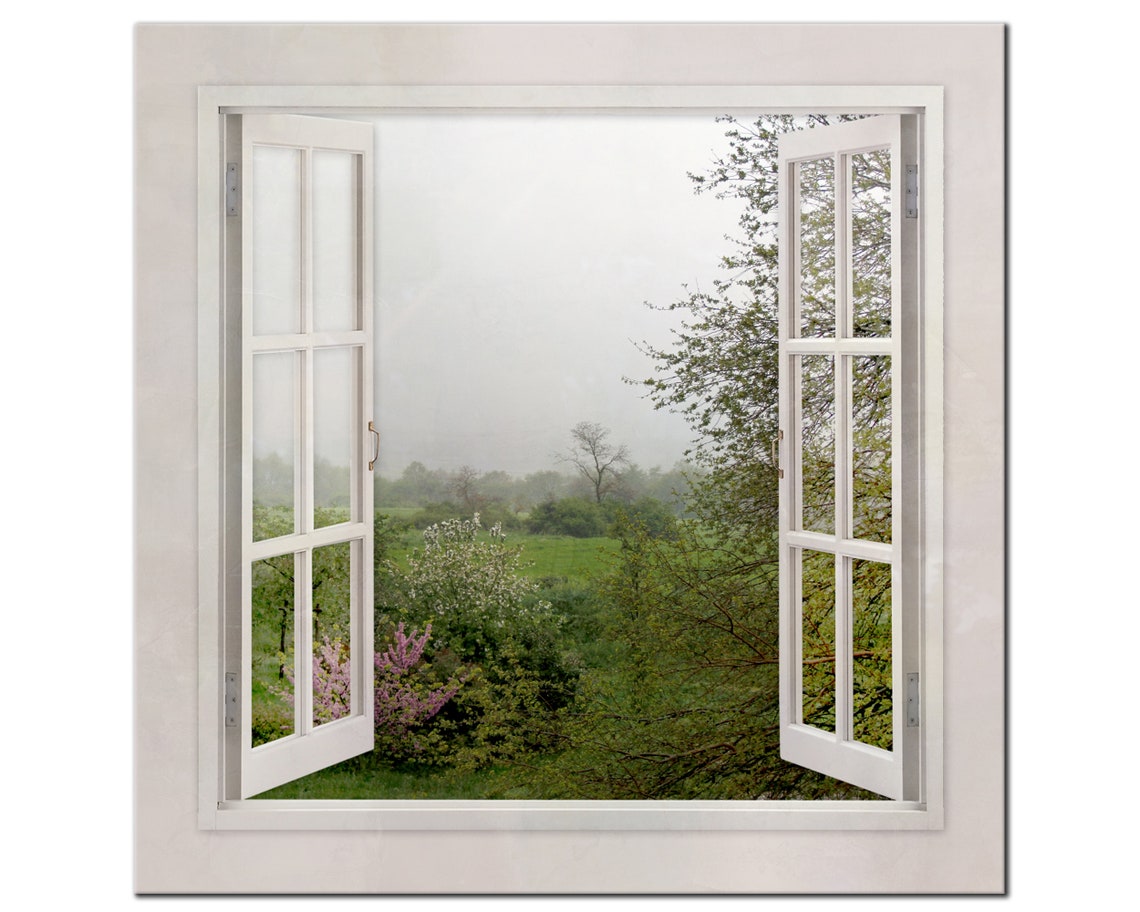 Open Window Wall Art Printed on Canvas Window Wall Art Etsy
