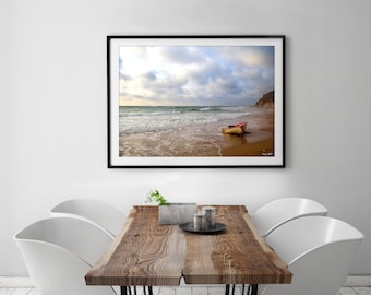 Seaside Wall Decor - Golden Hour Seascape Print - Coastal Fine Art Photography