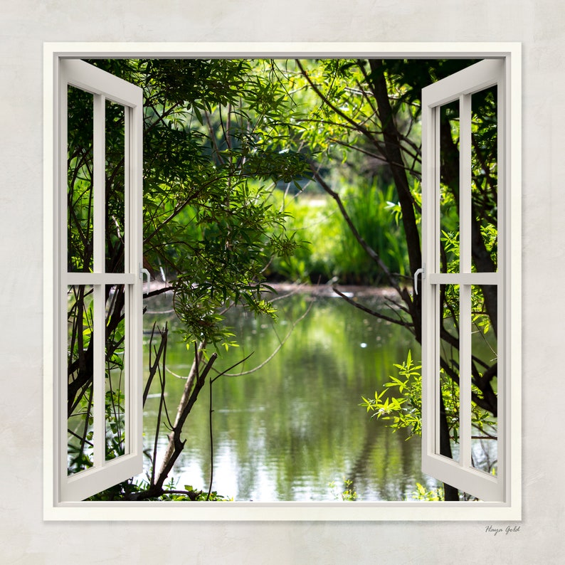 Canvas Window View Art Nature Canvas Wall Art 3d Window Etsy