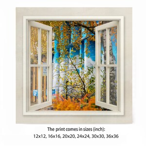 Window Picture View Printed on Canvas 3D Open Window Wall Art | Etsy