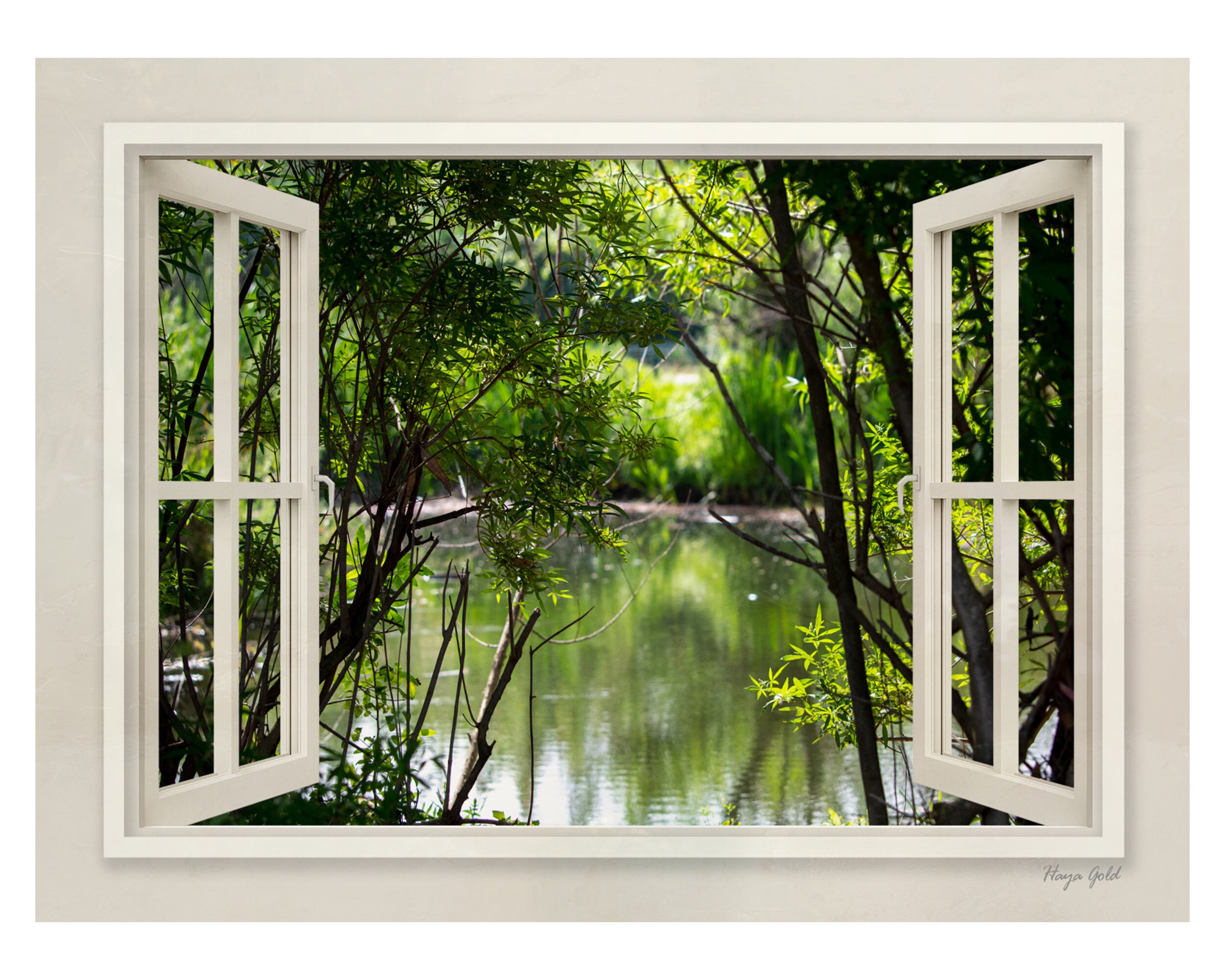 Canvas Window View Art Nature Canvas Wall Art 3d Window Etsy