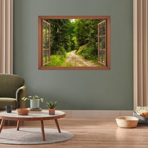 BEST SELLER, Tuscan Trail - Window View Canvas Art Print - Ready to hang - Housewarming Gift