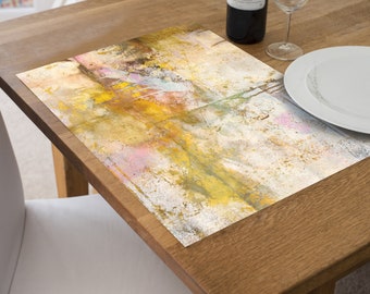 The world in watercolor 1. aesthetic Creative painting original design PLACEMAT in plastic washable and resistant