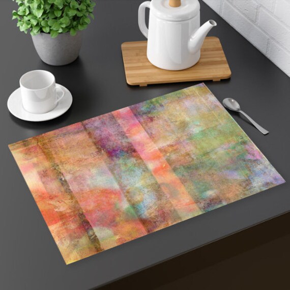 Pastel Vinyl Placemats Ensemble de 4 Napperons Tapis de Etsy