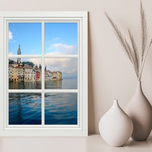 Rovinj Croatia Seascape Canvas Print: Fake Window View