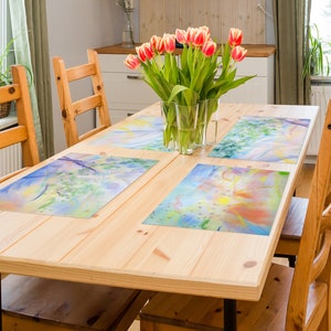 Vinyl Placemats, Abstract Photography Patterns, Artistic & High-Quality Table Décor