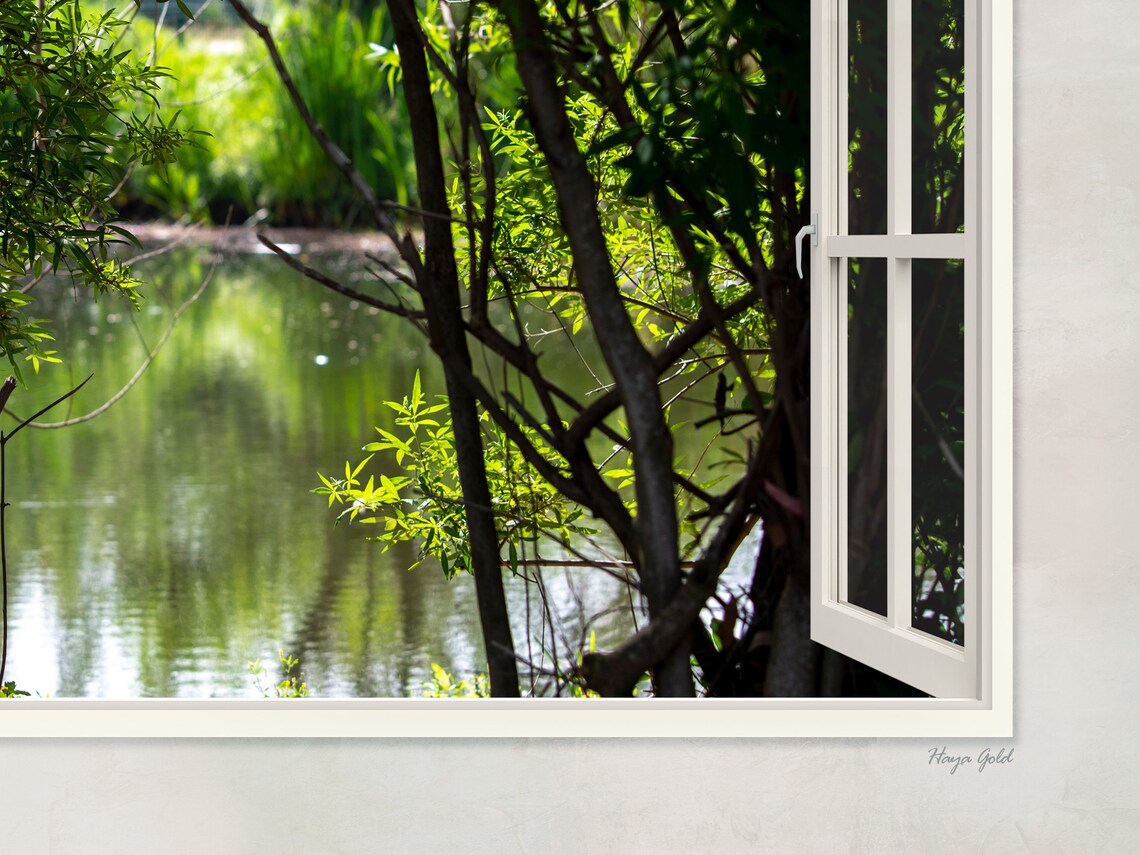 Canvas Window View Art Nature Canvas Wall Art 3d Window Etsy