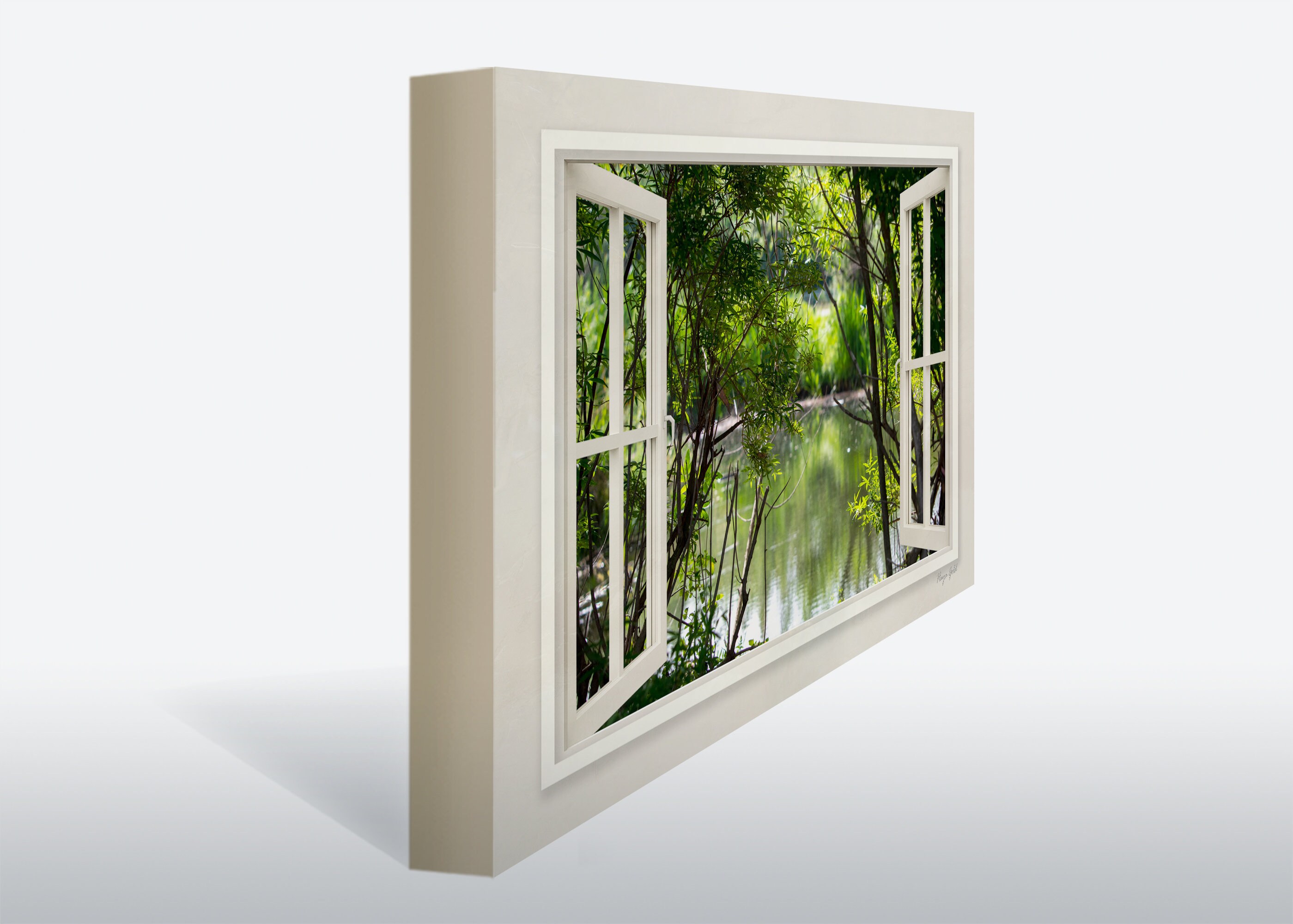 Canvas Window View Art Nature Canvas Wall Art 3d Window Etsy